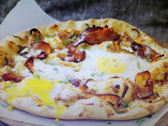 Brunch Sunrise pizza at Gradkowski's